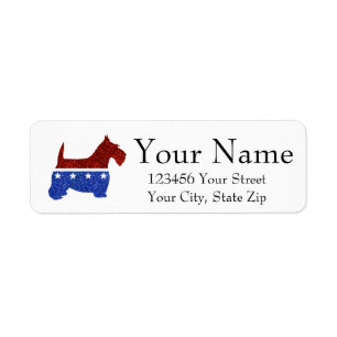 Scottie Party Return Address Label