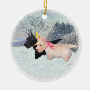 Scottie Pups Ceramic Tree Decoration