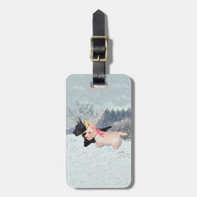 Scottie Pups Luggage Tag (Front Vertical)