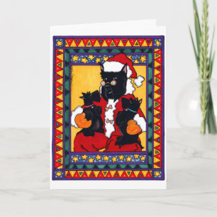 SCOTTIE SANTA HOLIDAY CARD