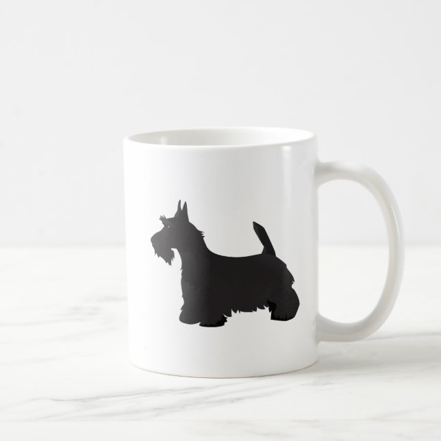 Scottie Scottish Terrier Basic Breed SIlhouette Coffee Mug (Right)