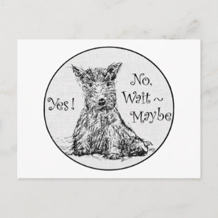 Scottie Sketch - Indecision Postcard