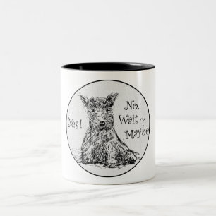 Scottie Sketch - Indecision Two-Tone Coffee Mug