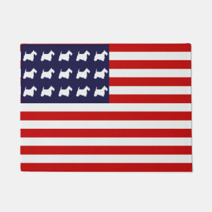 Scottie Stars and Stripes Doormat