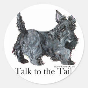 Scottie Talk to the Tail Classic Round Sticker