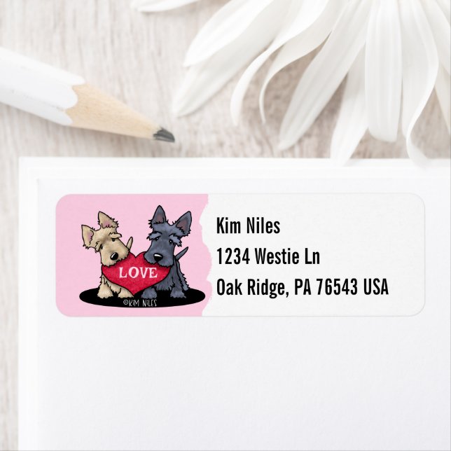 Scottie Terriers Label Return Address Label (Insitu)