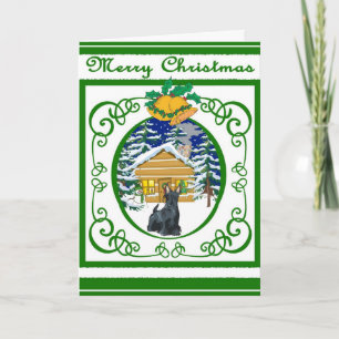Scottie Vintage Christmas Holiday Card