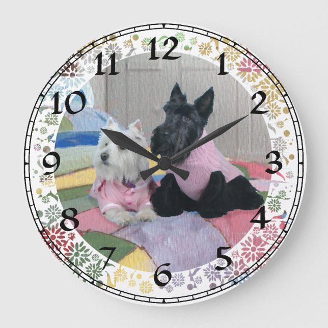 Scottie & Westie Clock (Front)