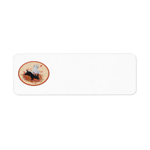 Scottie & Westie Fallen Leaves Return Address Label