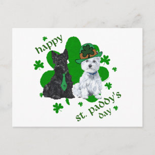 Scottie & Westie St. Paddy's Day Postcard