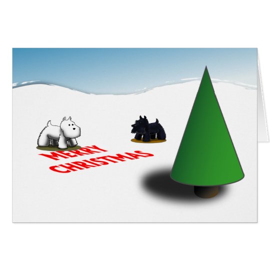 Scottie/Westie Tannenbaum Card