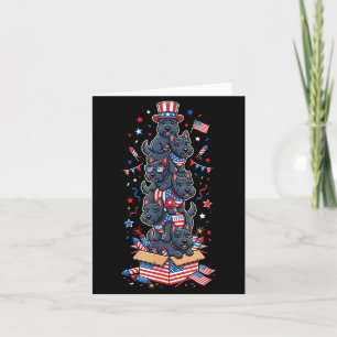 Scottierrier Aamerican Usa Flag Memorial Day 4th Card