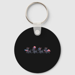 Scottierrier Aamerican Usa Flag Memorial Day 4th Key Ring