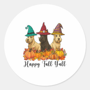 Scottierrier Lover Fall Ya'll Halloween Costume  Classic Round Sticker