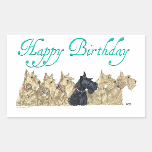 Scotties All in a Row Rectangular Sticker