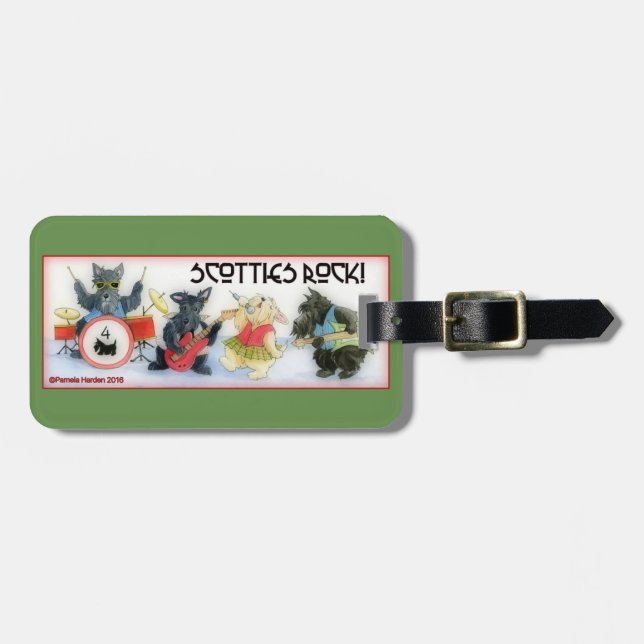 Scotties Rock Luggage Tag (Front Horizontal)