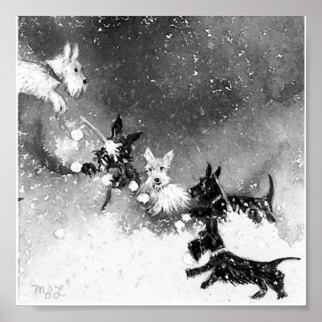 Scotties Snow Fight Poster (Front)