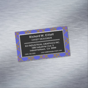 Scottish Accent Clan Elliot Elliott Tartan Magnetic Business Card