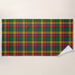 Scottish Accents Clan Buchanan Tartan Beach Towel