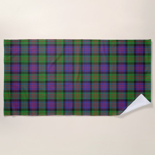 Scottish Accents Clan Donald MacDonald Tartan Beach Towel (Front)