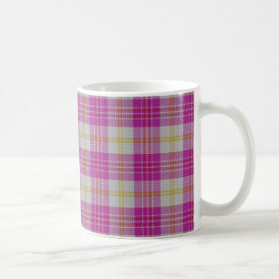 Scottish Accents Pink Yellow Tartan Plaid Coffee Mug