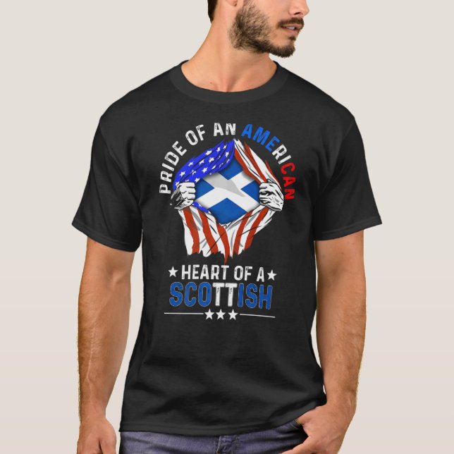 Scottish American America Pride Foreign Scotland F T-Shirt (Front)