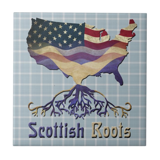 Scottish American Design Ceramic Tile (Front)