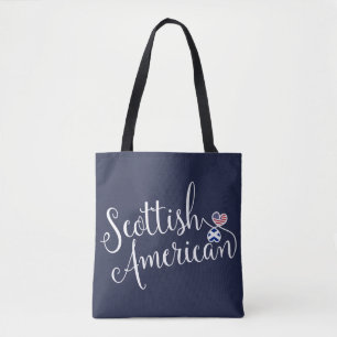 Scottish American Entwined Hearts Grocery Bag
