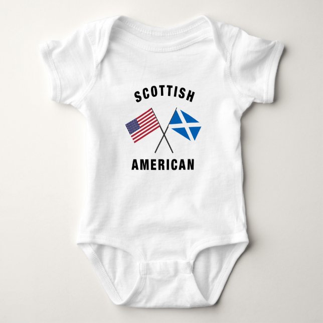 Scottish American flag Baby Bodysuit (Front)