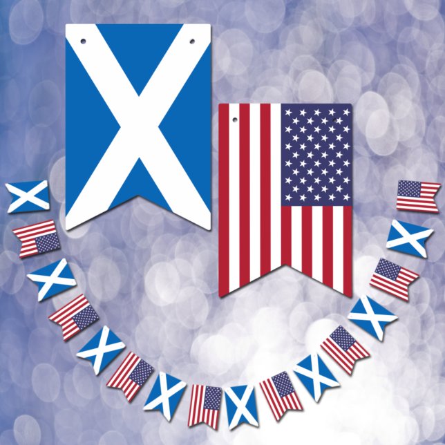 Scottish American Flags, Party Scotland / USA Bunting (Creator Uploaded)