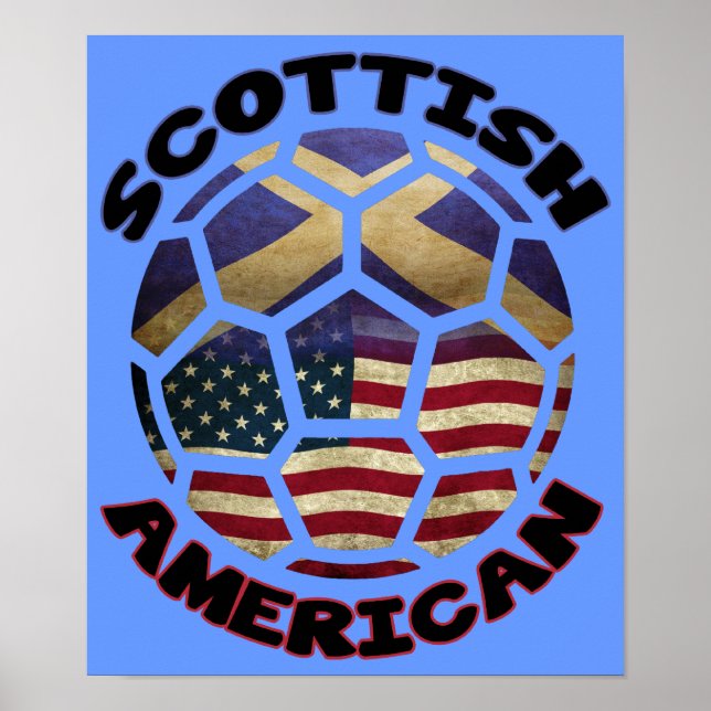 Scottish American Soccer Ball Poster (Front)