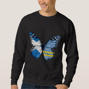 Scottish Aruban Flag Butterfly Sweatshirt