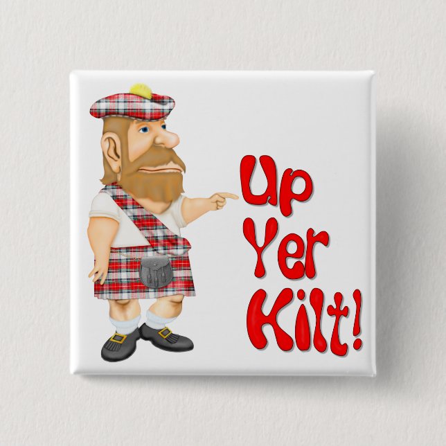Scottish Attitude 15 Cm Square Badge (Front)