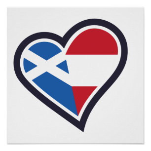 Scottish Austrian Heart – Love Scotland & Austria Poster
