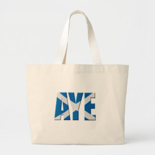Scottish Aye Large Tote Bag