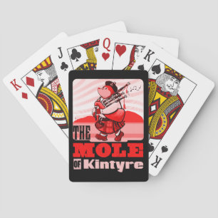 Scottish Bagpipe Playing Mole Of Kintyre Pipe Band Playing Cards