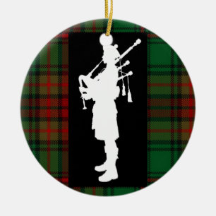 Scottish Bagpiper Ceramic Ornament