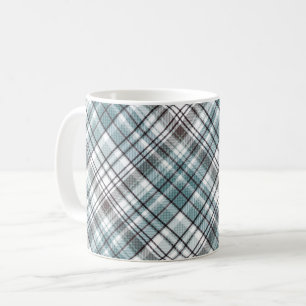 Scottish ,black and white ,tartan,stylish, classic coffee mug