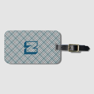 Scottish ,black and white ,tartan,stylish, classic luggage tag