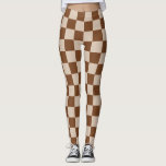 Scottish Blast Chessboard Tan and Brown Plaid Leggings<br><div class="desc">Awesome Scottish Chess board tan and brown tartan design.</div>