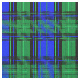 Scottish blue and green plaid,  fabric