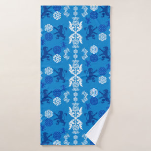 Scottish Blue And White Bath Towel