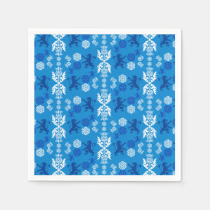 Scottish Blue And White Napkin
