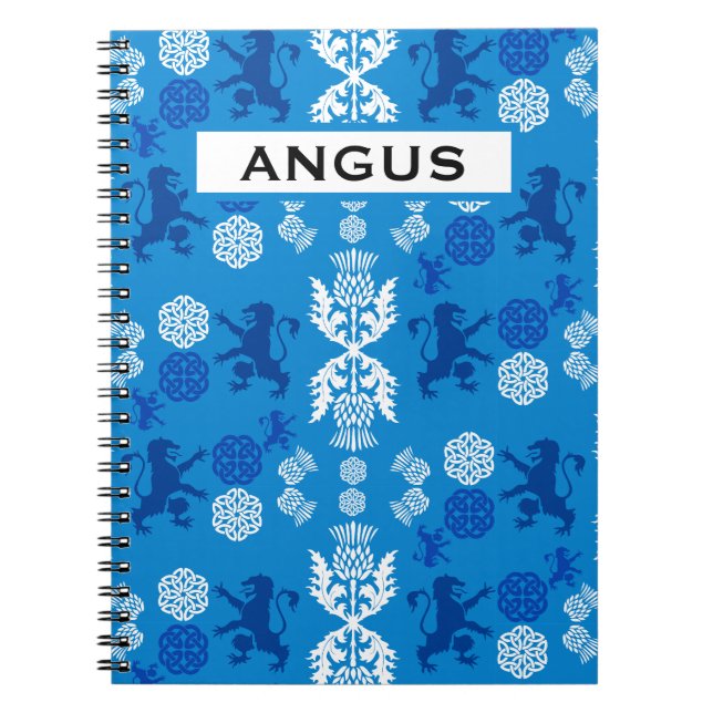 Scottish Blue And White  Notebook (Front)