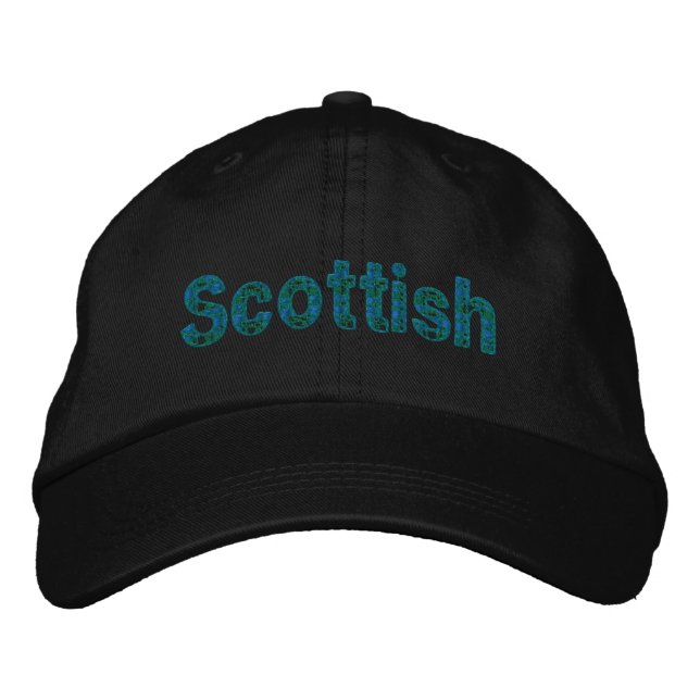 Scottish Blue Green Tartan Cap (Front)