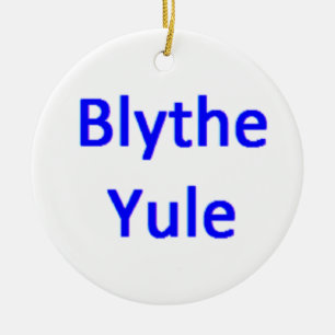 scottish blythe yule ceramic ornament