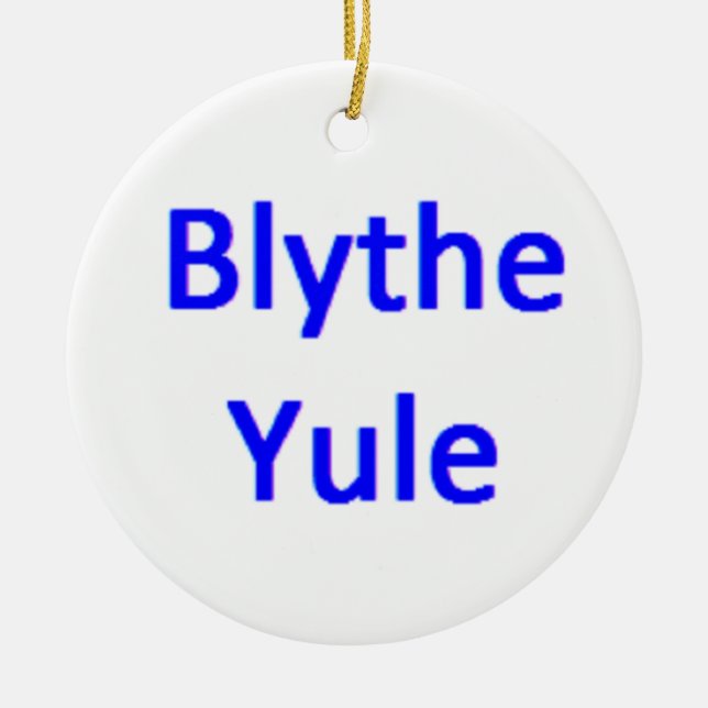 scottish blythe yule ceramic ornament (Front)