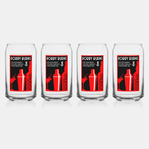Scottish Bobby Burns Whiskey Cocktail Can Glass