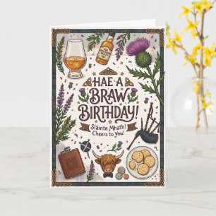 Scottish Braw Birthday Card