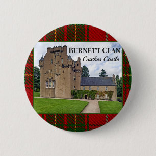 Scottish Burnett Clan Crathes Castle Garden Photo 6 Cm Round Badge